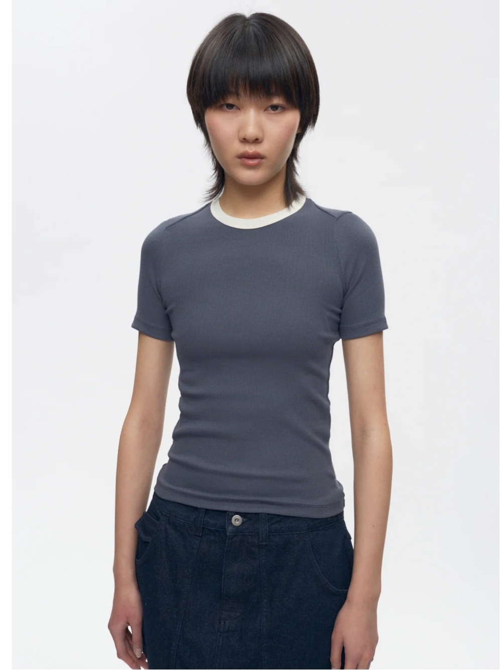 KOTN Women's Fitted Rib Tee